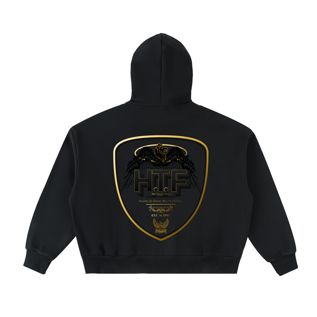 Fleeced Full-Zip Boxy Hoodie