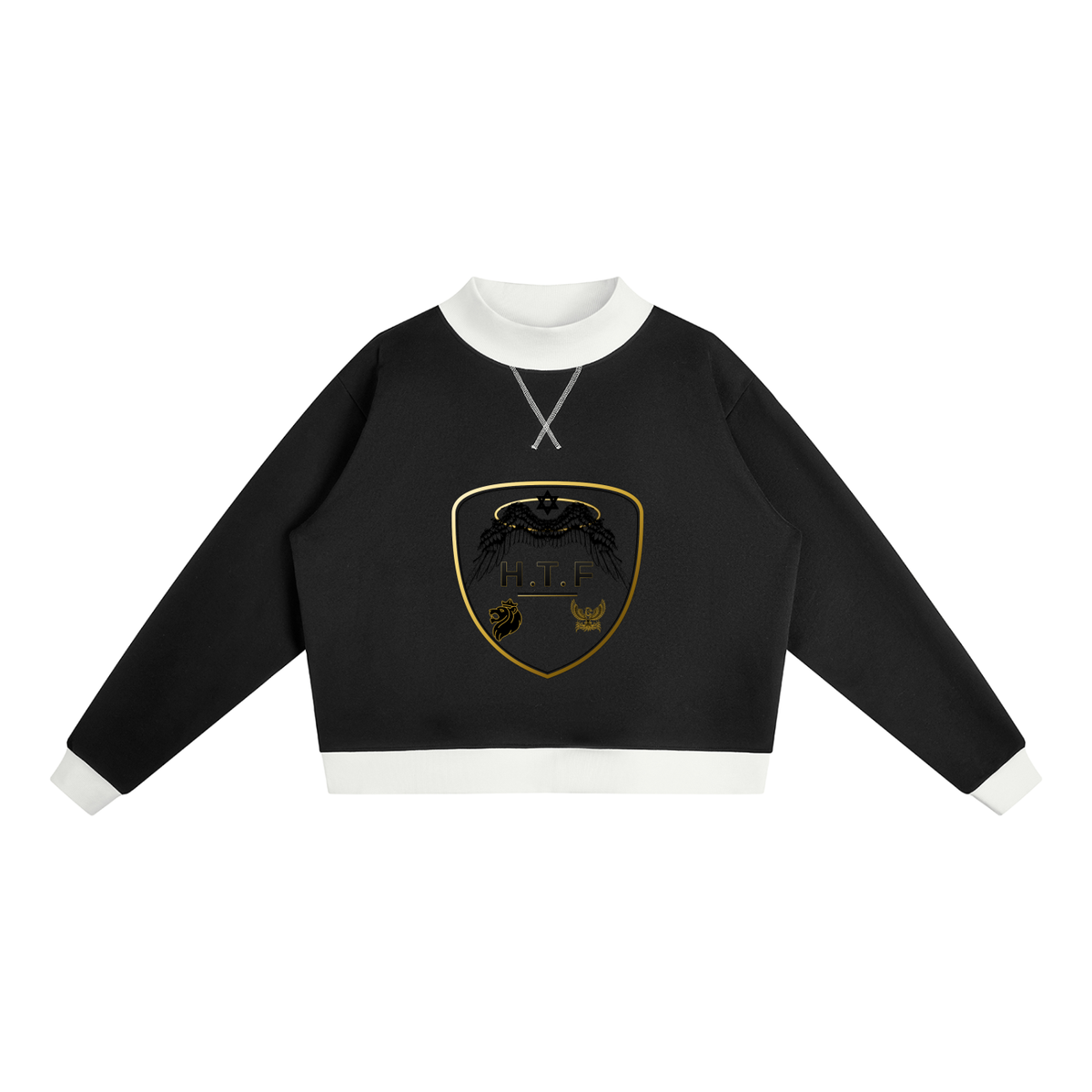 Women’s Mock Neck Crewneck Sweatshirt