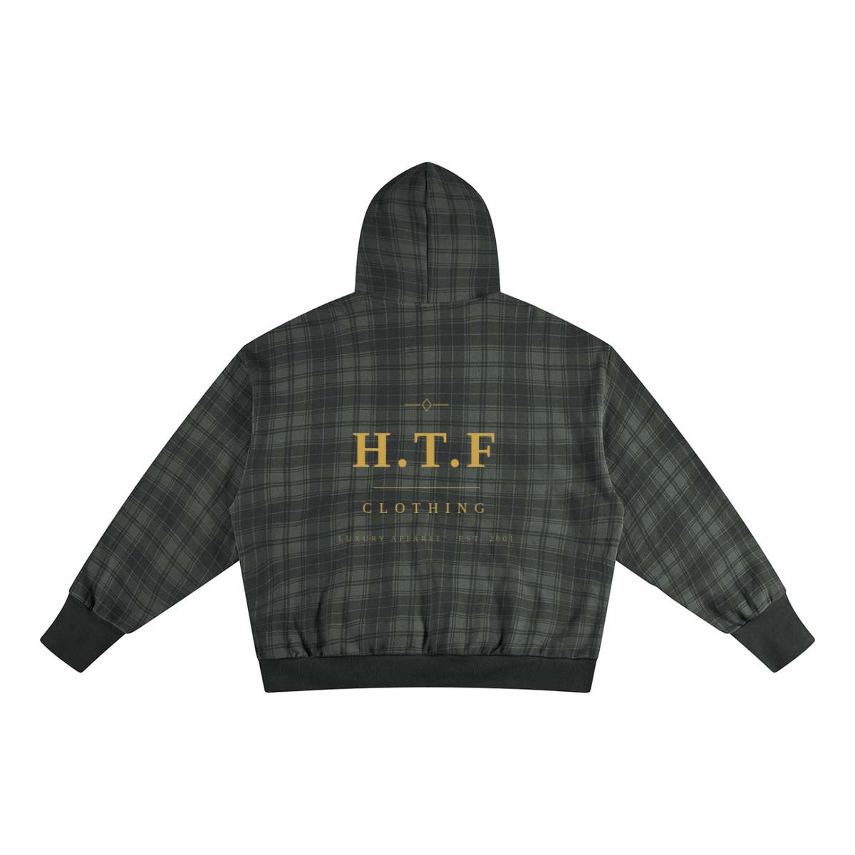 Unisex Plaid Color Block Hoodie