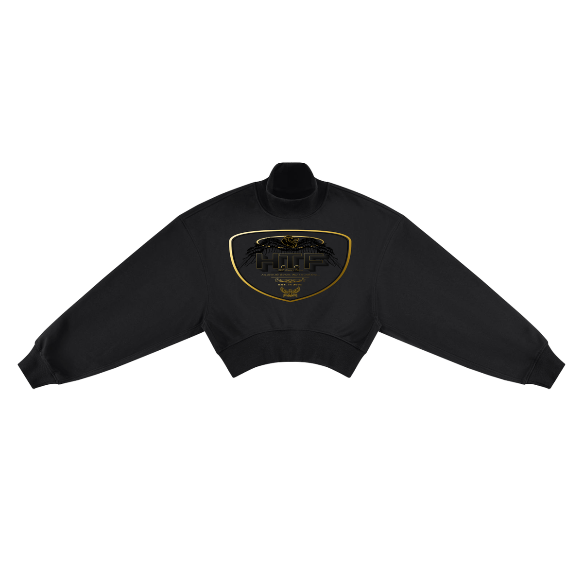 Women's Crop Mock Neck Sweatshirt